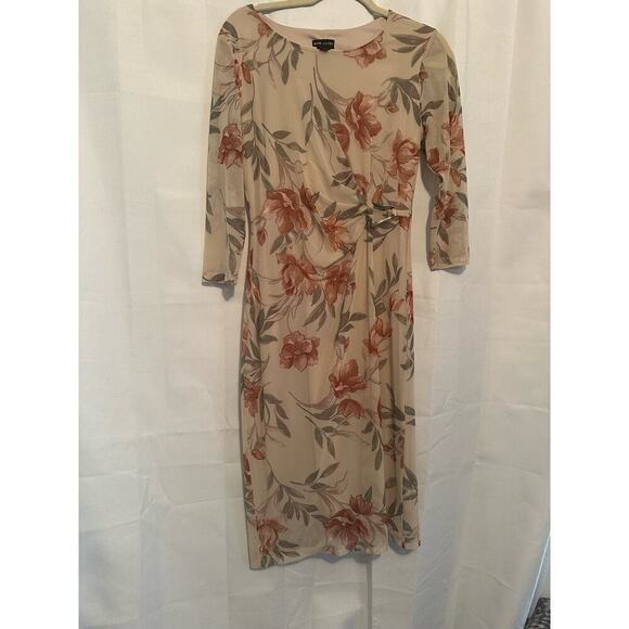 Kate and Lily floral midi dress size 6 sheath dress - Picture 2 of 9